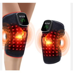 Wireless 660nm & 850nm Red Light Therapy Knee Brace Wrap Rechargeable Vibration Red Light Therapy Device for Knee Massage