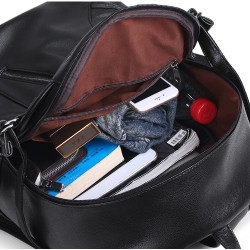 Mens Backpack External USB Charge Waterproof Fashion Leather Travel Bag Mens Backpack External USB Charge Waterproof Fashion Leather Travel Bag
